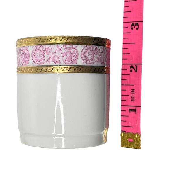 Tirschenreuth Bavaria TEA CUP & SAUCER SET German Porcelain Demitasse Pink Gold - Picture 7 of 8